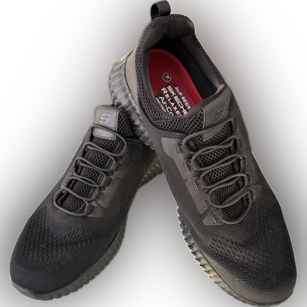 Skechers Men’s Work, Slip Resistant, Relaxed Fit Air-Cooled Memory Foam Size 12